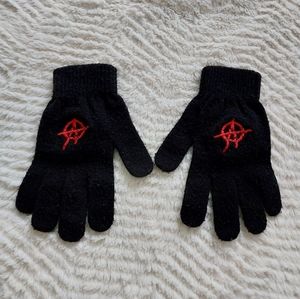 Anarchy Embroidered Winter Gloves